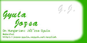 gyula jozsa business card